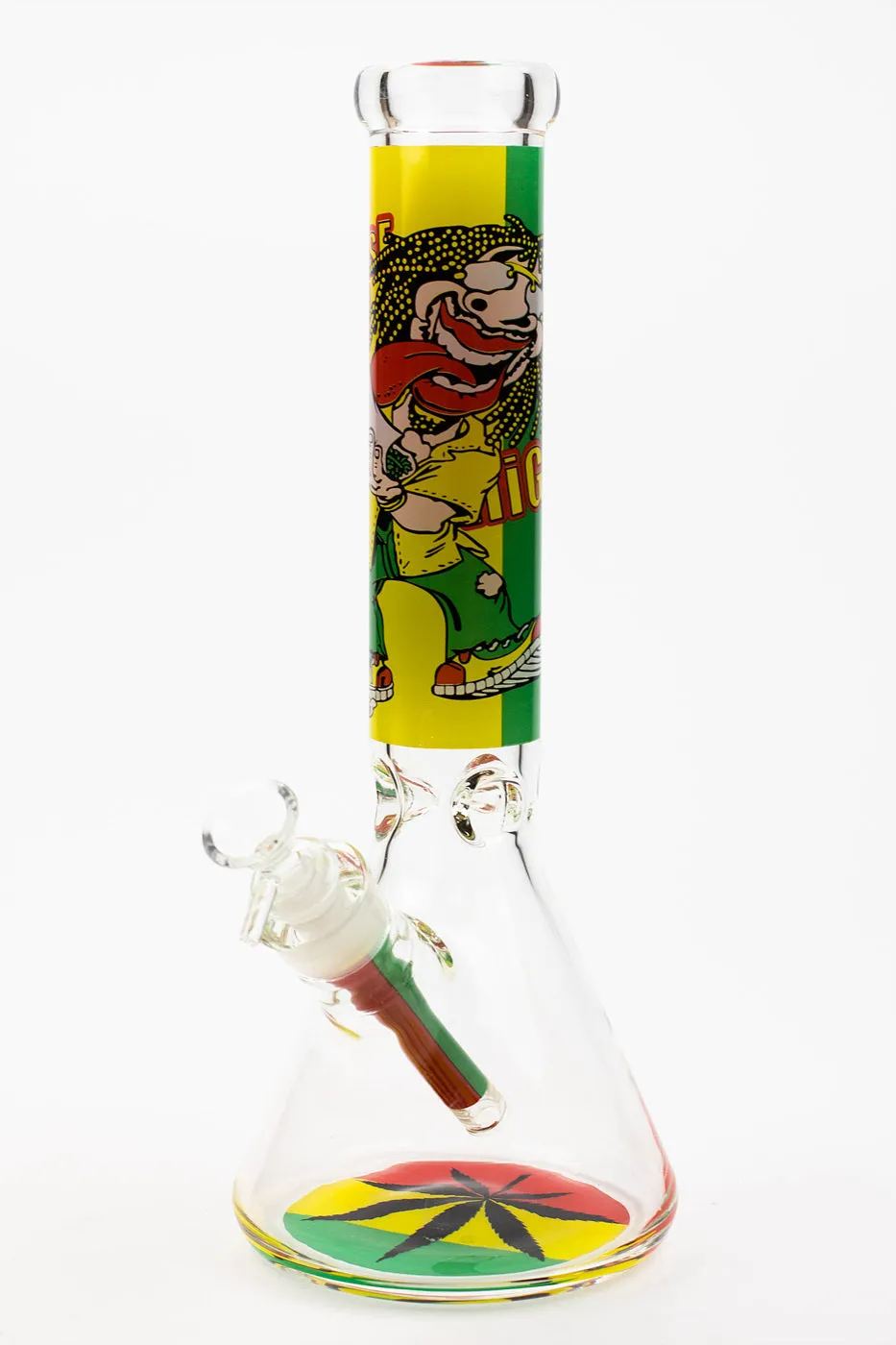 13.5" Rasta Man Classic Beaker Glass Bong