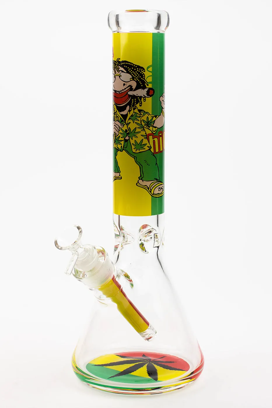 13.5" Rasta Man Classic Beaker Glass Bong