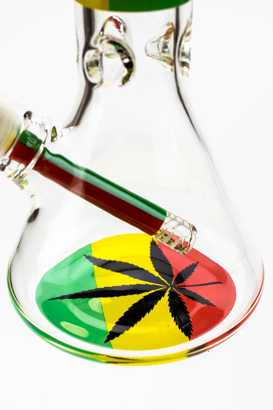 13.5" Rasta Man Classic Beaker Glass Bong