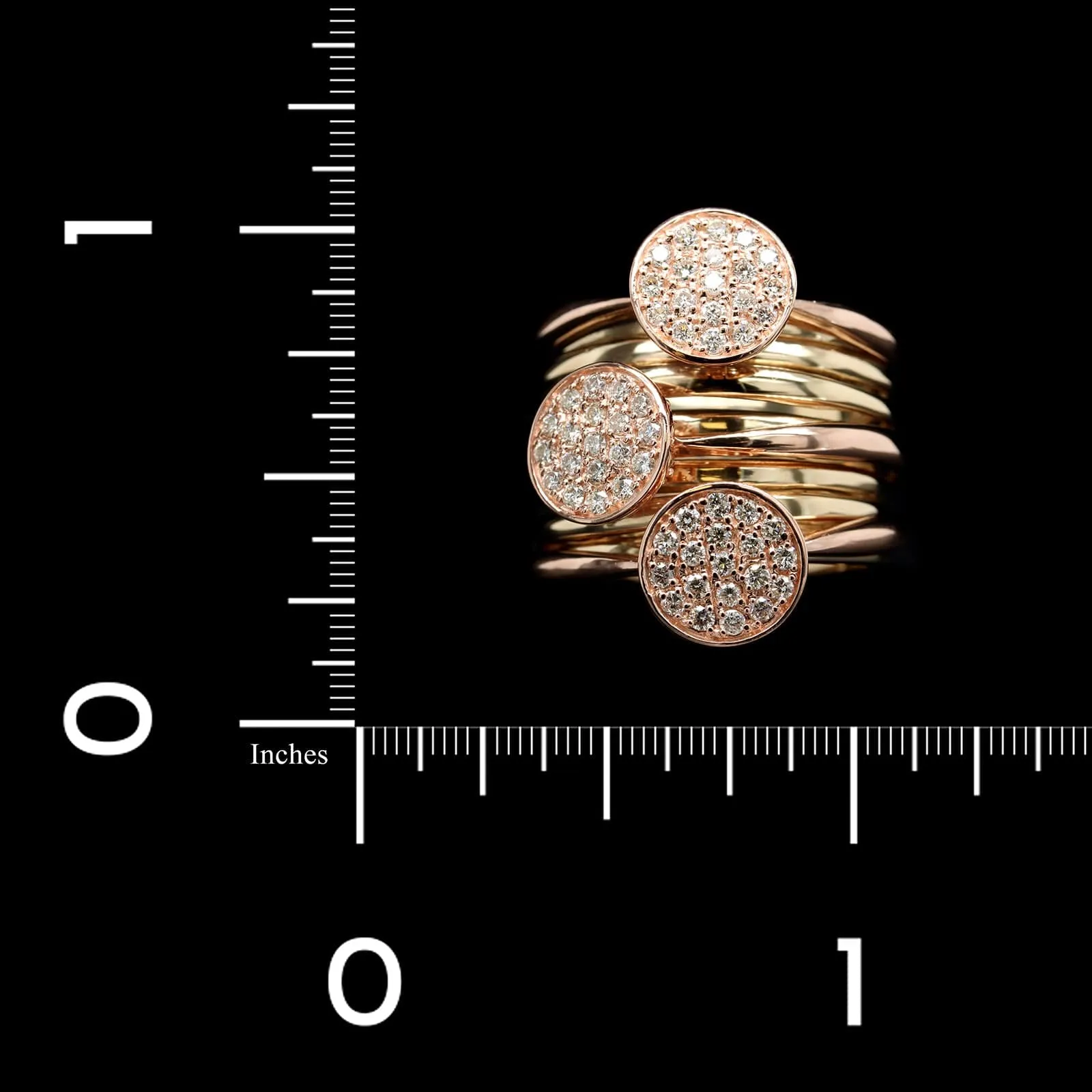 14K Rose and Yellow Gold Estate Diamond Ring