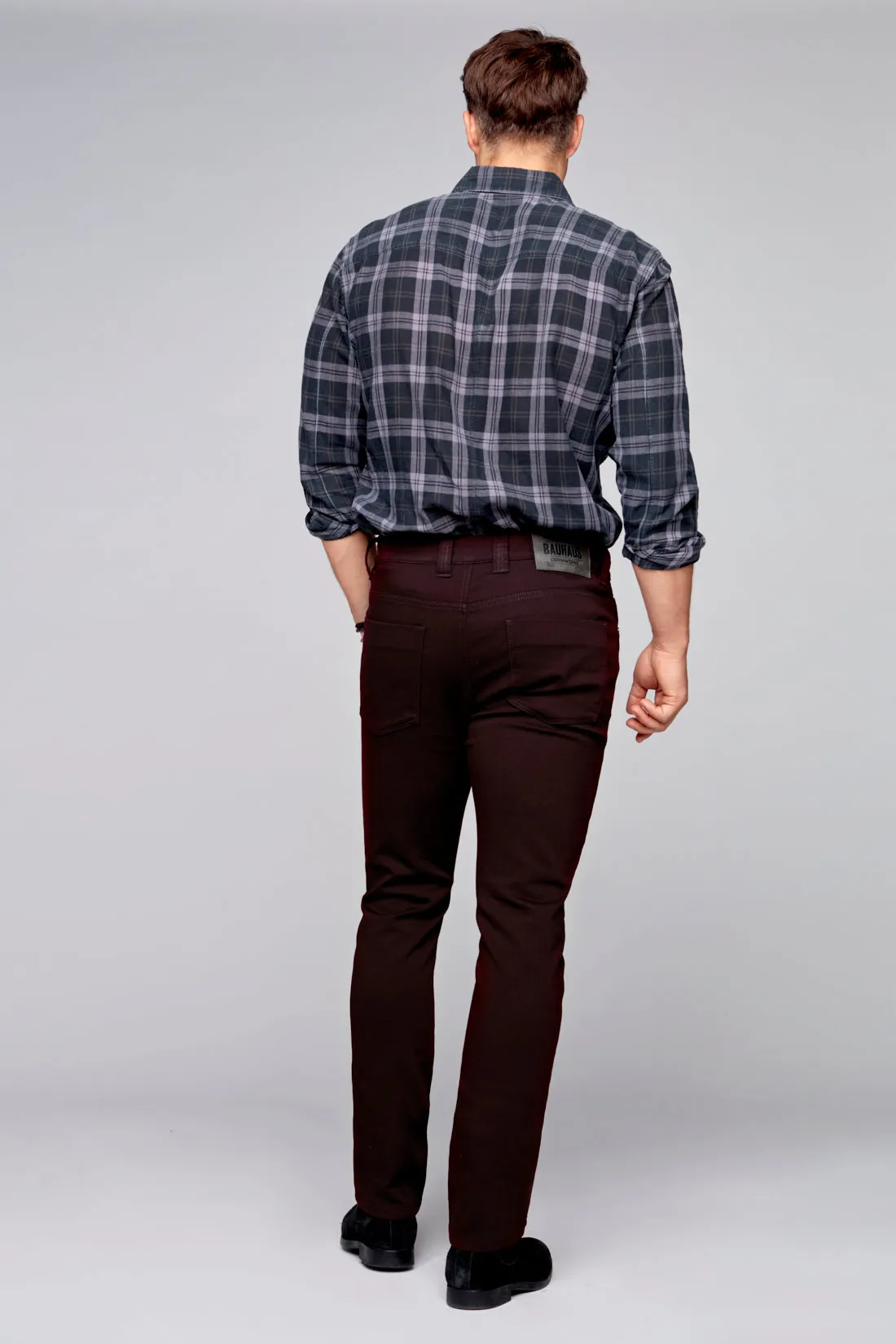 5 Pocket Straight Fit French Terry - Wine