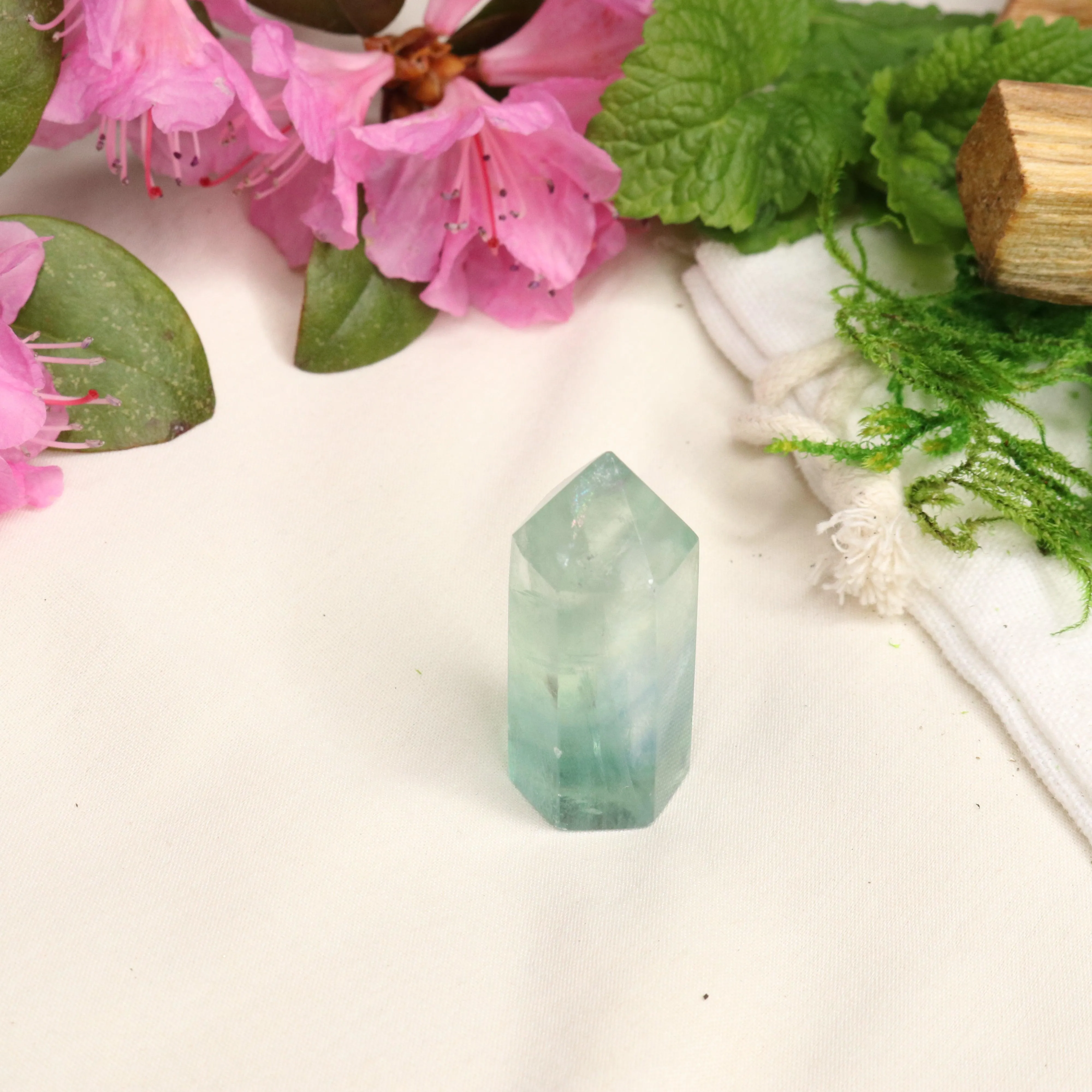 AA Grade Green/ Blue Fluorite Polished Mini Point #4