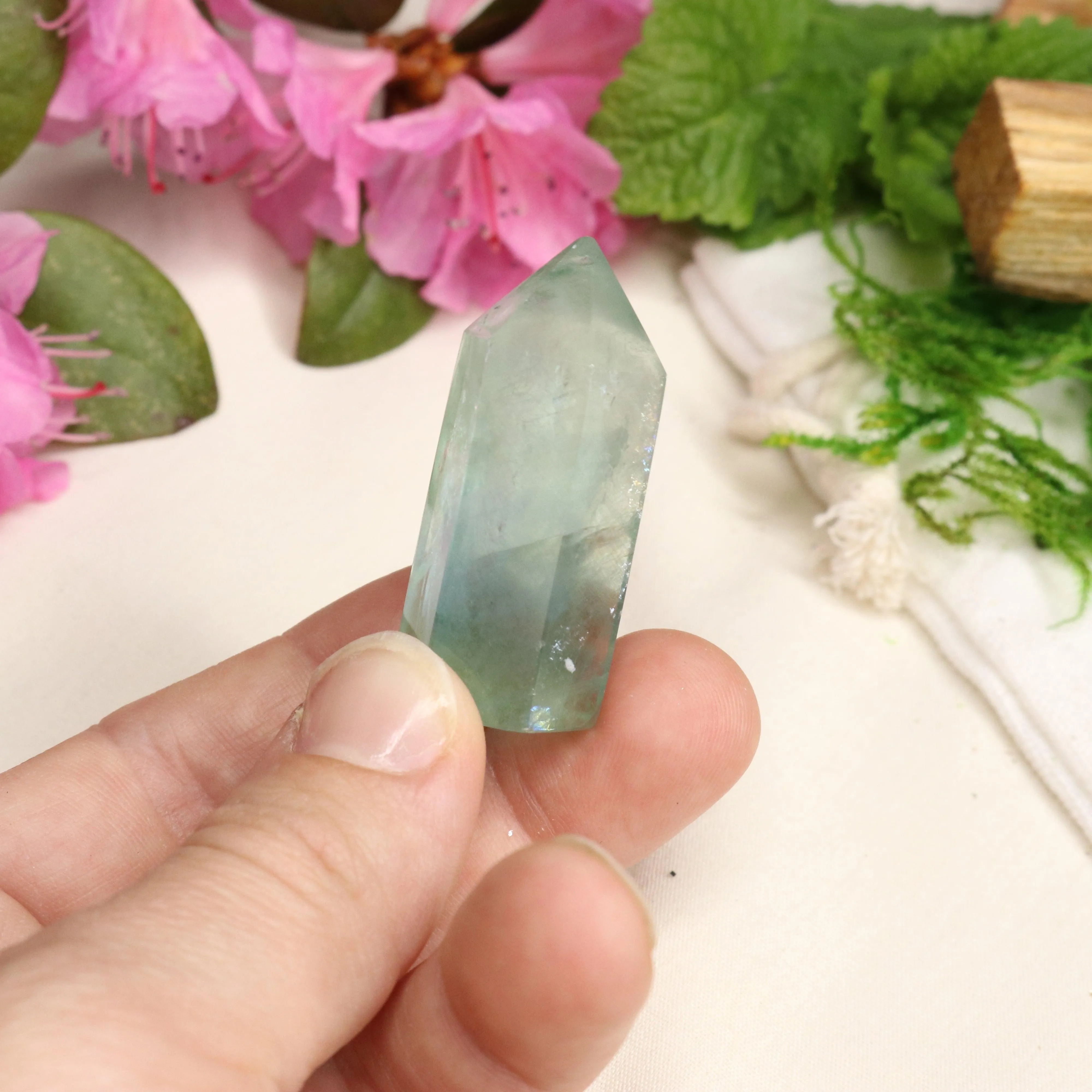 AA Grade Green/ Blue Fluorite Polished Mini Point #4