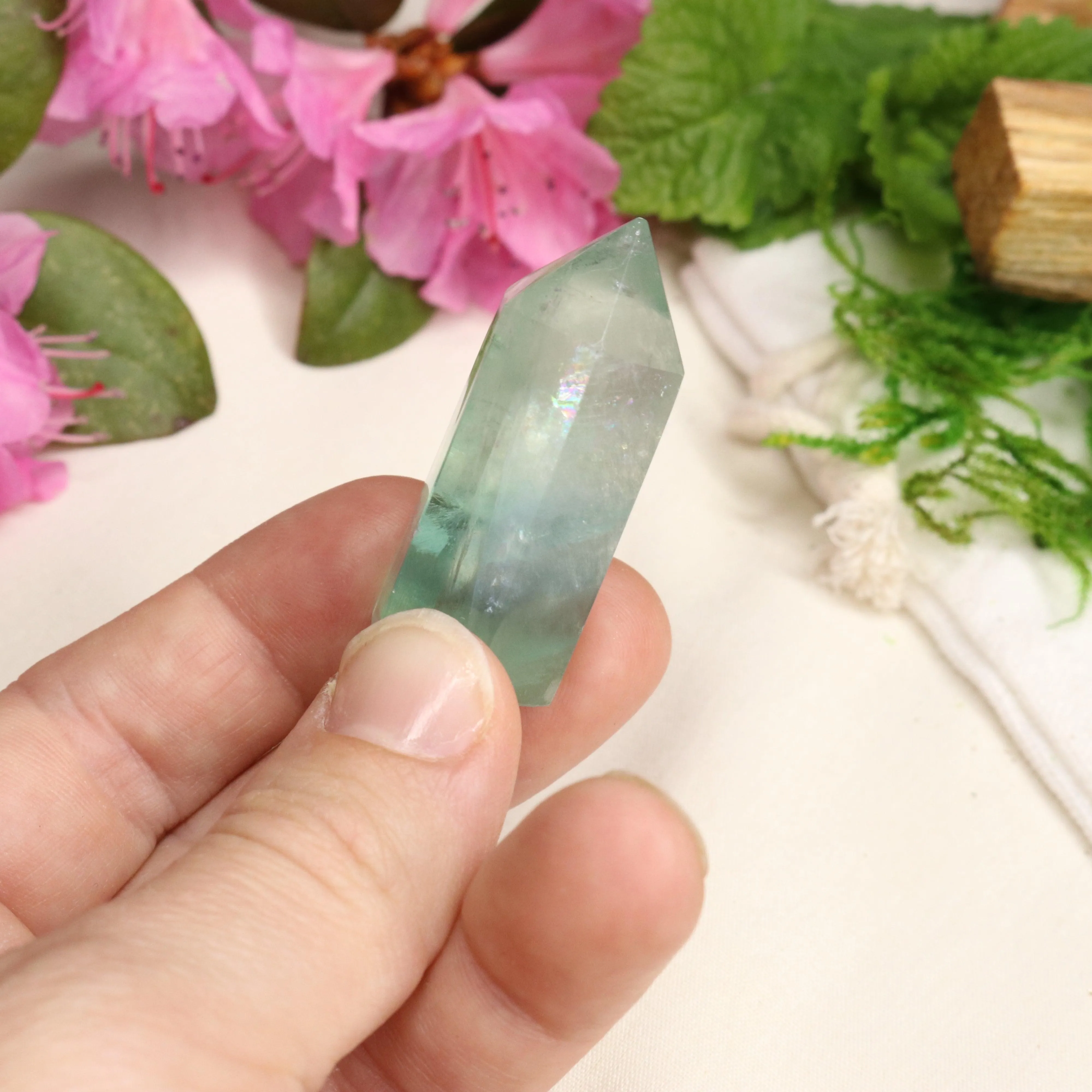 AA Grade Green/ Blue Fluorite Polished Mini Point #4