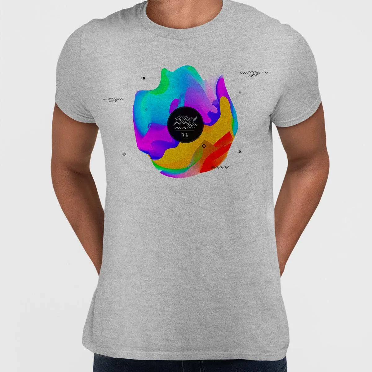 Abstract marble liquid bubble shape 80s geometric style 3d design Tshirt