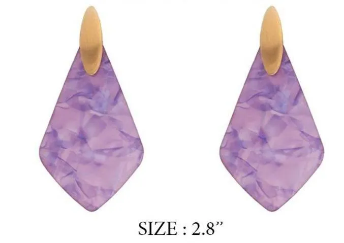 Acrylic Pointed Teardrop - Purple