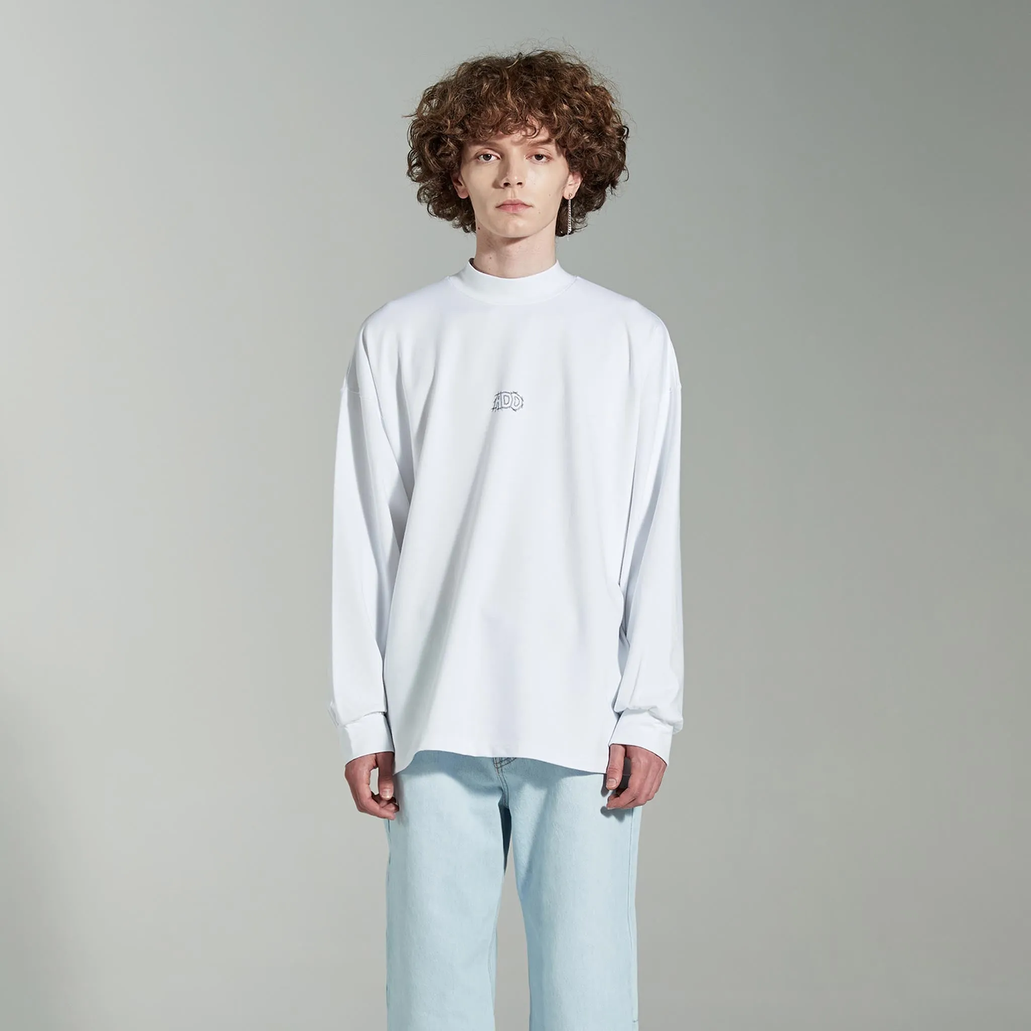 ADD Avantgarde Logo Mockneck Tee White