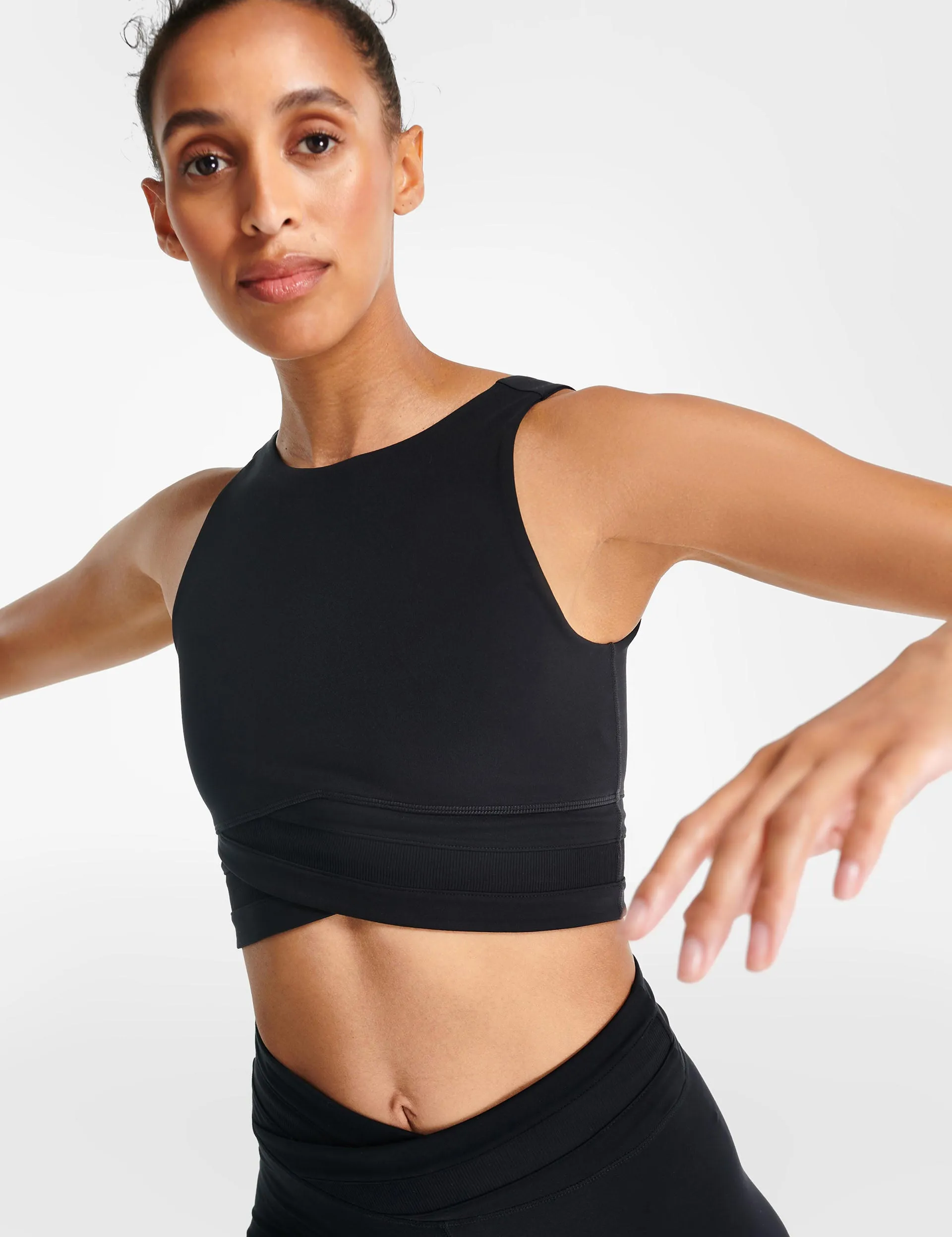 All Day Wrap Waist Tank - Black