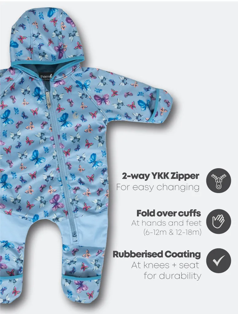 All-Weather Fleece Onesie - Butterfly Sky