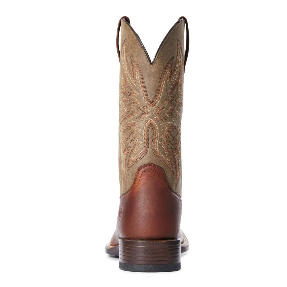 'Ariat' Men's 11" Western Valor Ultra - Peanut / Brown Bomber