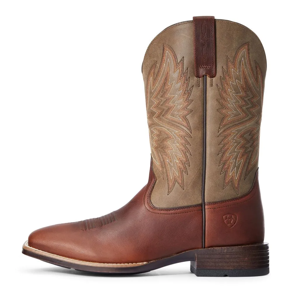 'Ariat' Men's 11" Western Valor Ultra - Peanut / Brown Bomber