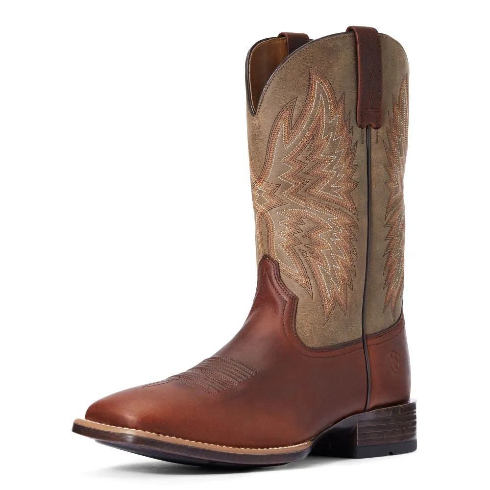 'Ariat' Men's 11" Western Valor Ultra - Peanut / Brown Bomber