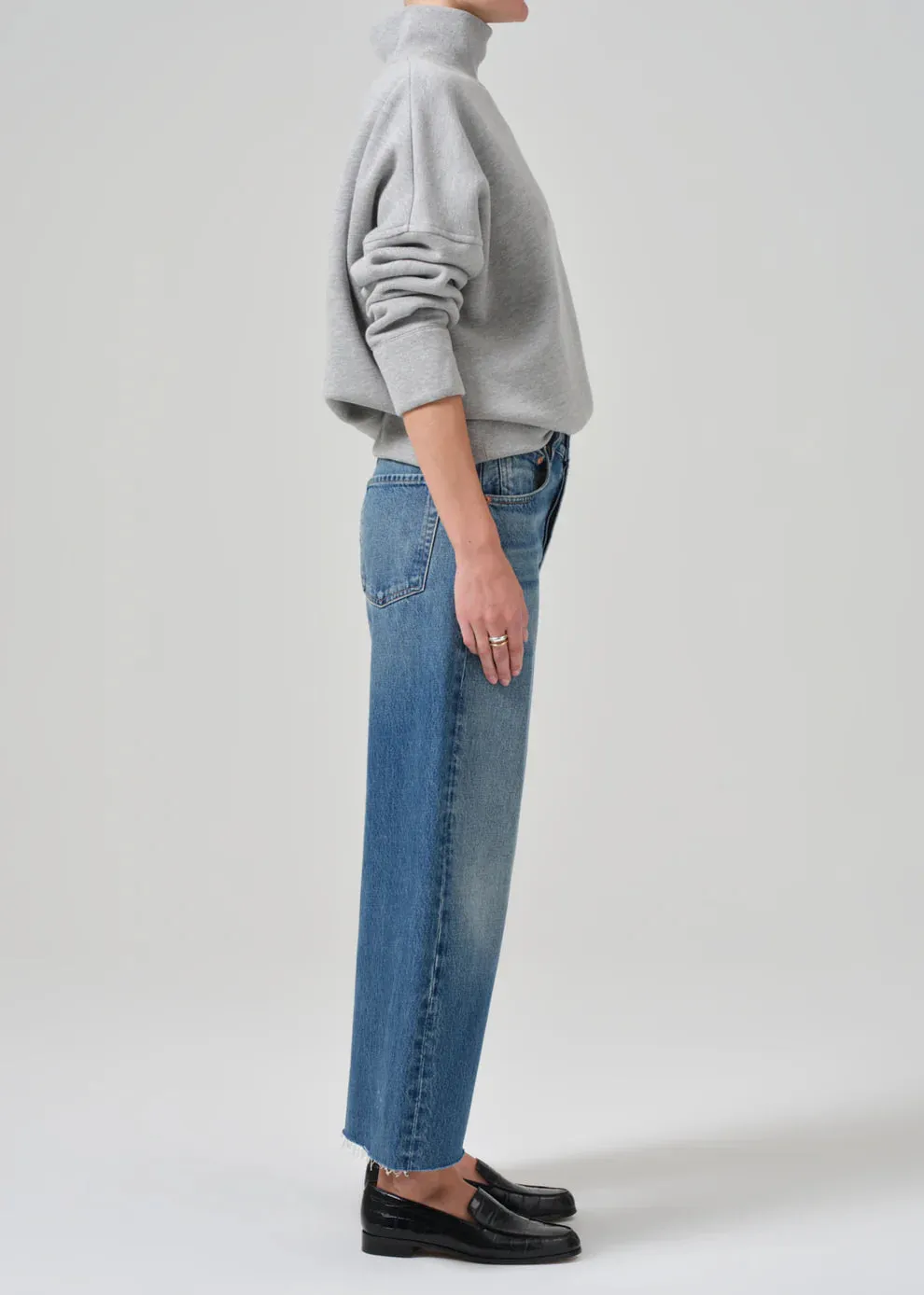 Ayla Raw Hem Crop Jean - Doheny