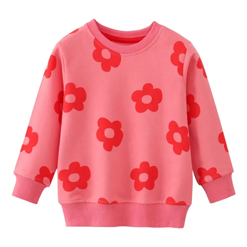 Baby Girl Long Casual Floral Daisy Sweater