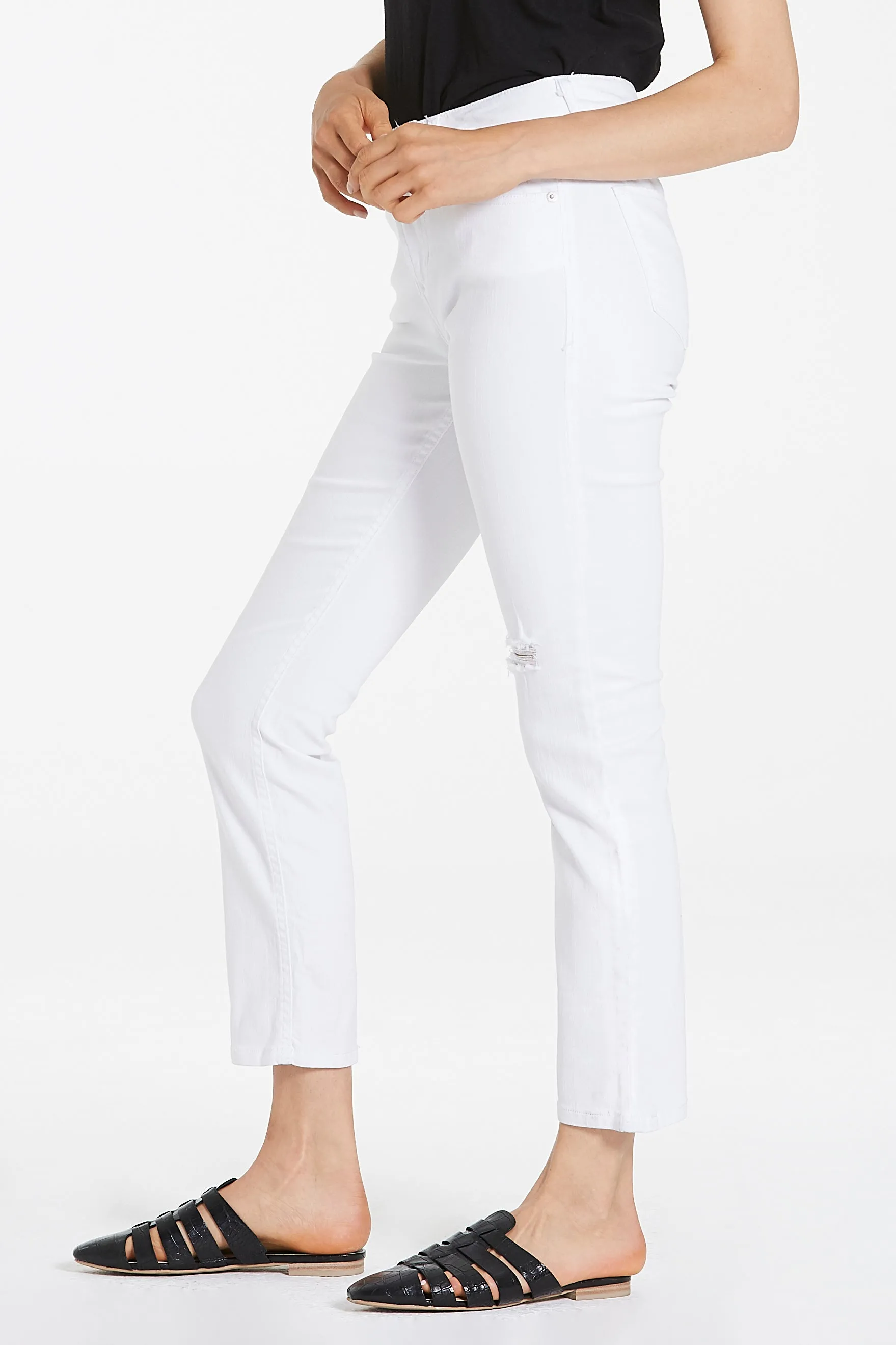 Blaire High Rise Ankle Slim Straight Jeans