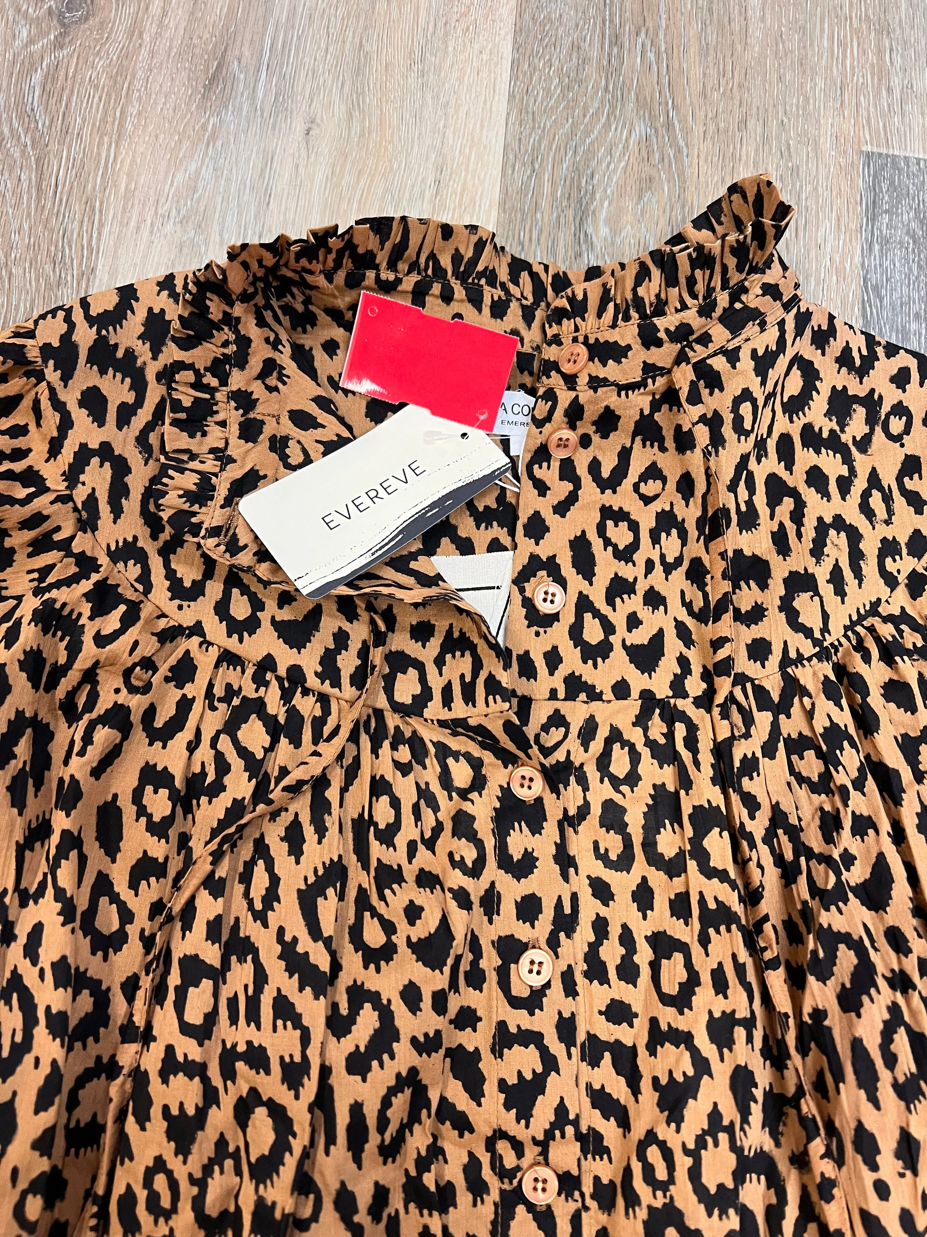 Blouse Long Sleeve By Emerson Fry In Animal Print, Size: S