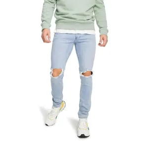 Blue Skinny Fit Ripped Stretch Jeans For Men Minor Fault (PR-11475)