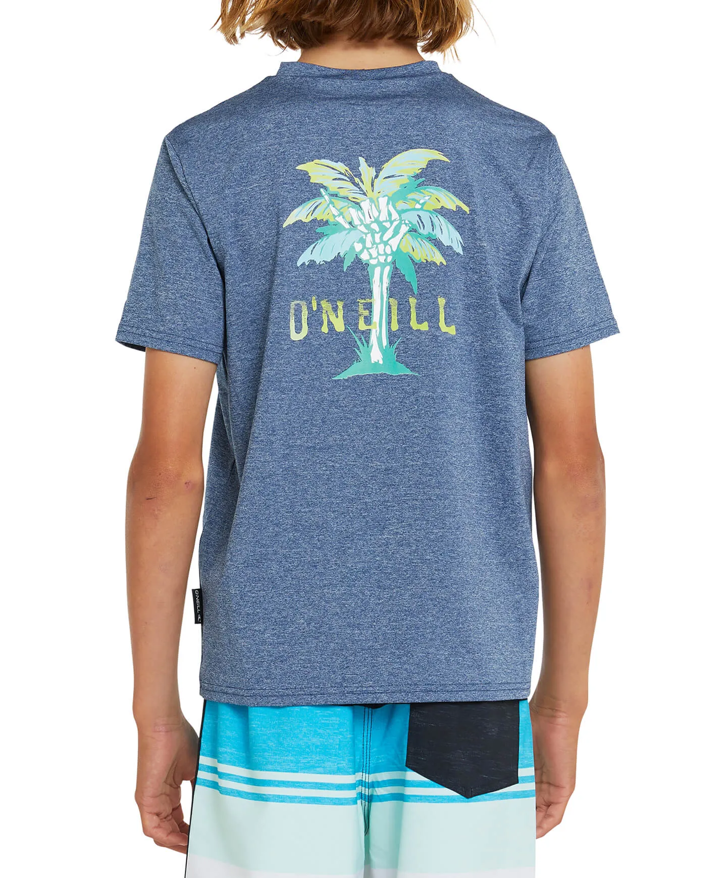 Boy's Palmy UV Short Sleeve Surf Tee - Navy