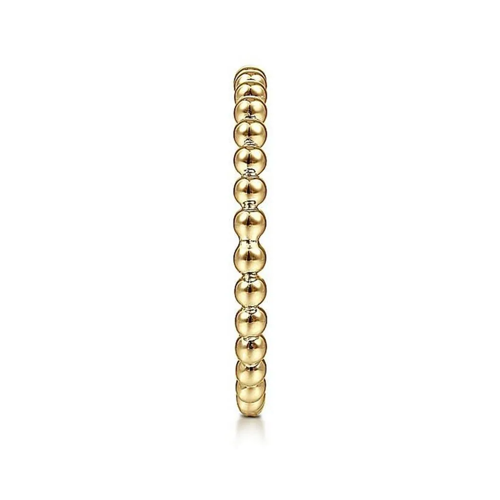 Bujukan Beaded Stackable Ring - 14k Yellow Gold