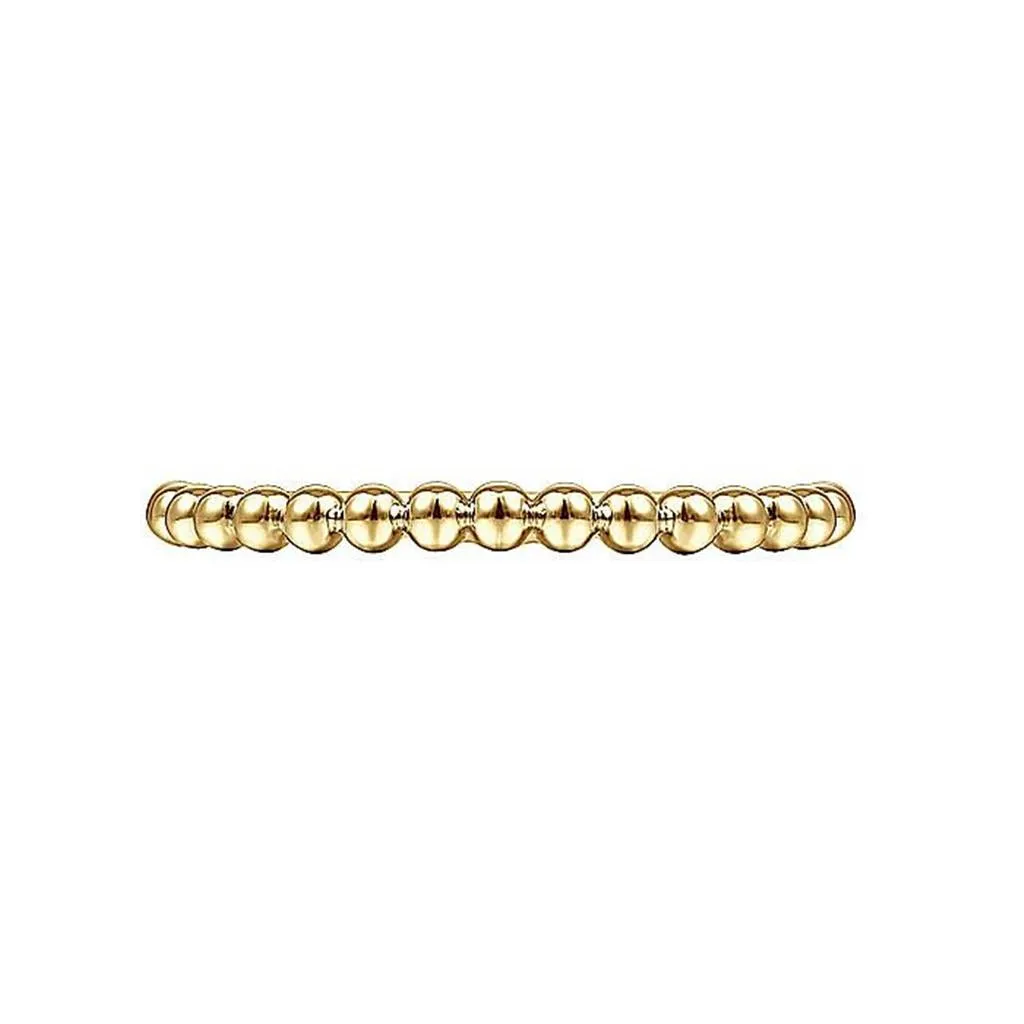 Bujukan Beaded Stackable Ring - 14k Yellow Gold