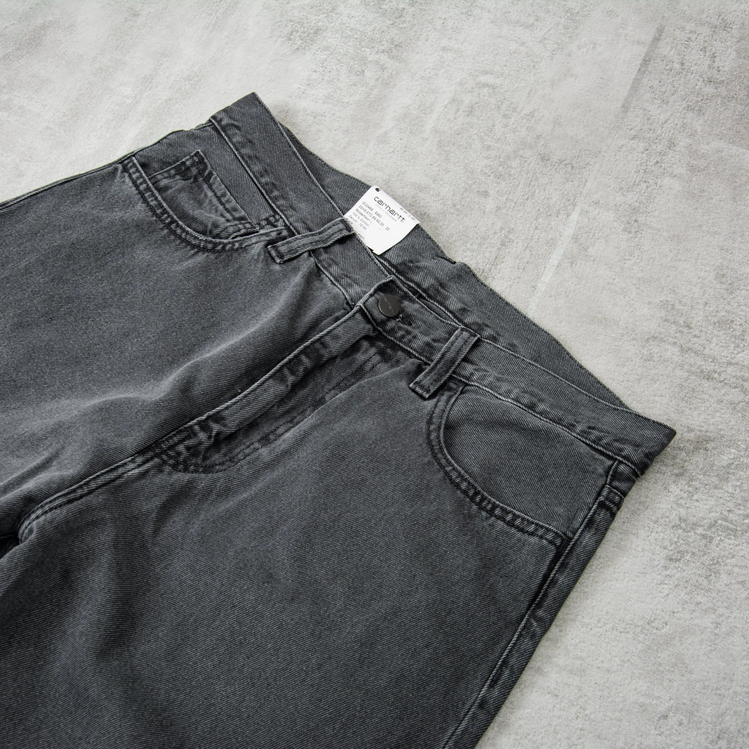 Carhartt WIP Landon Pant - Black Heavy Stone Wash