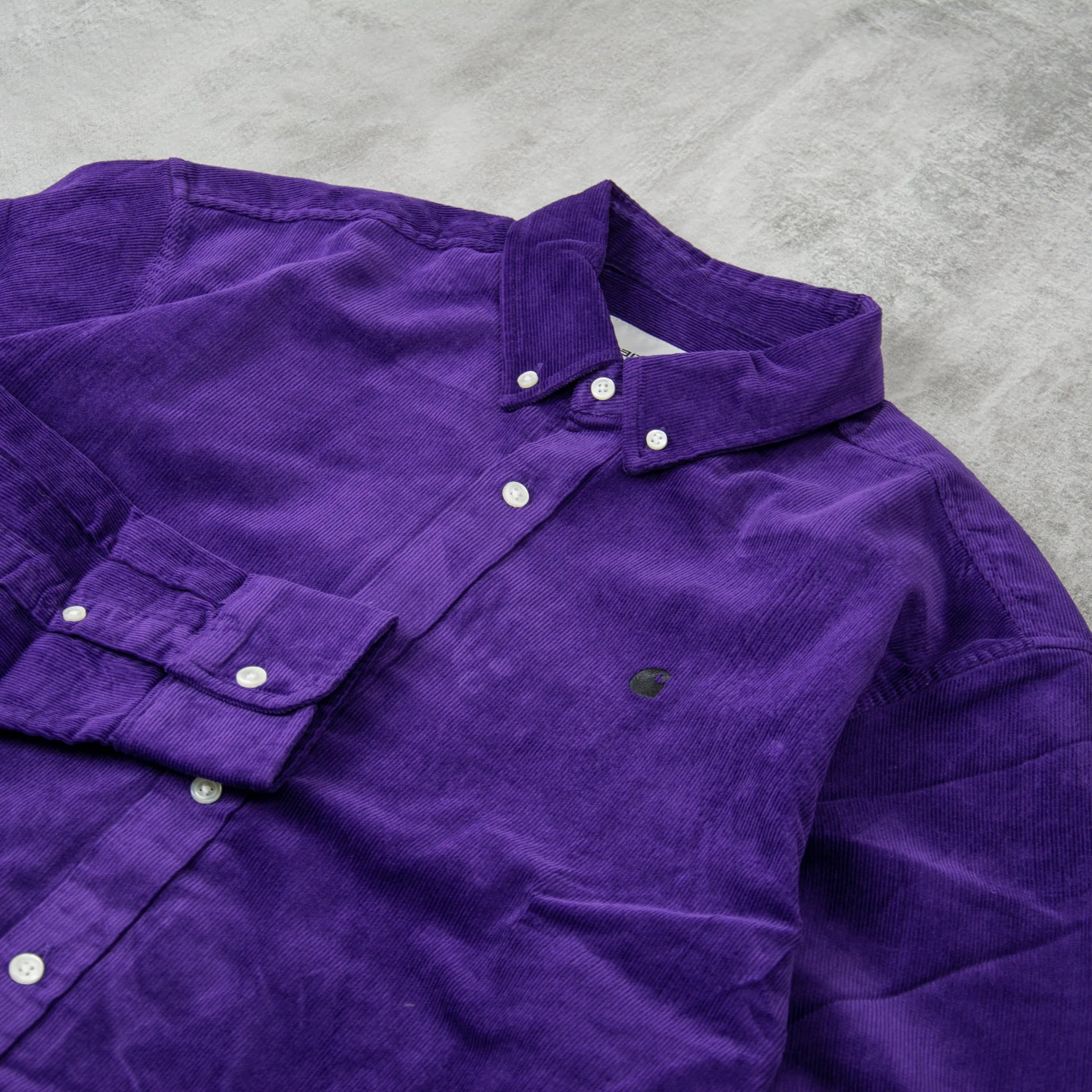 Carhartt WIP Madison Fine Cord L/S Shirt - Tyrian