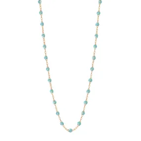 Classic Gigi Aqua necklace, Rose Gold, 19.7"