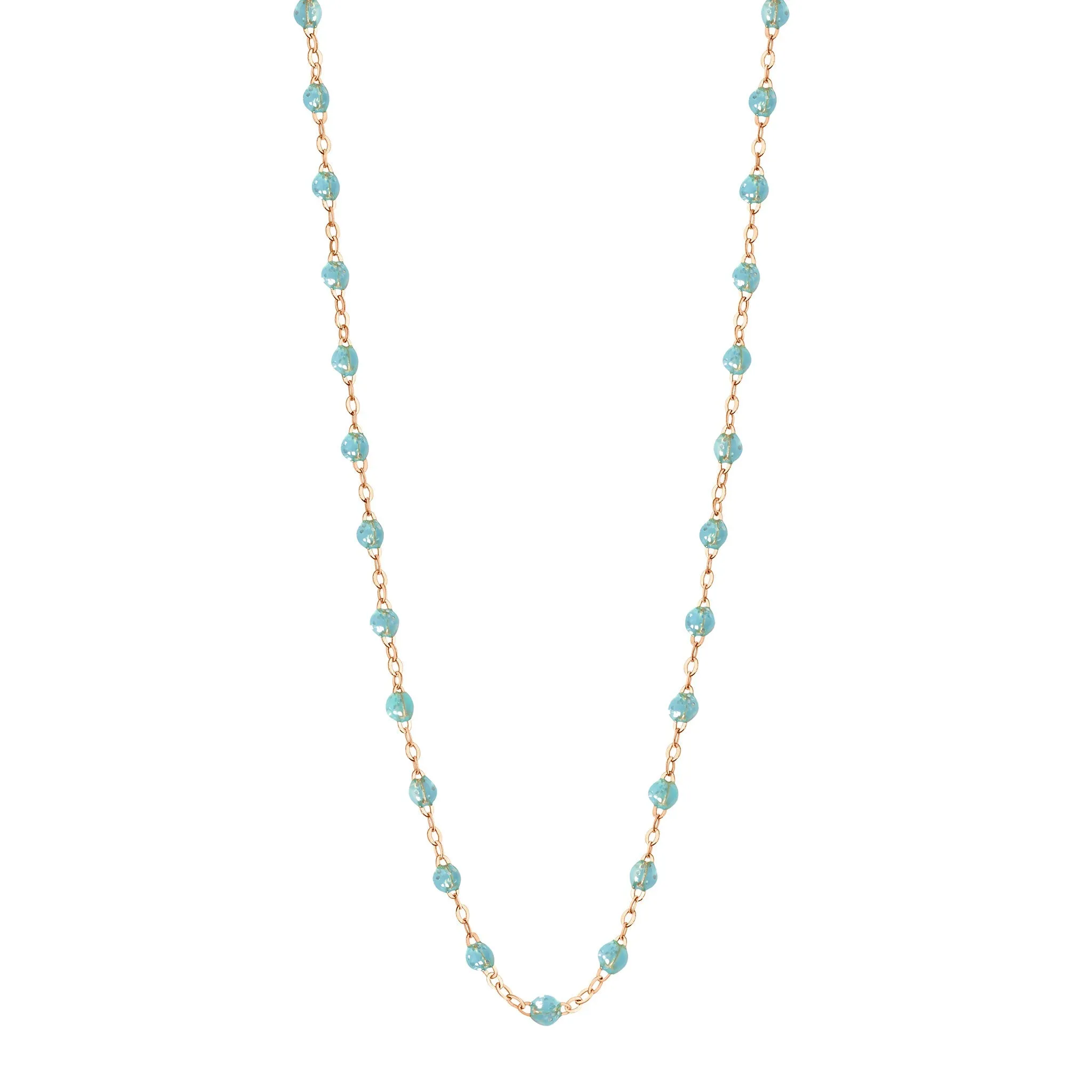 Classic Gigi Aqua necklace, Rose Gold, 19.7"