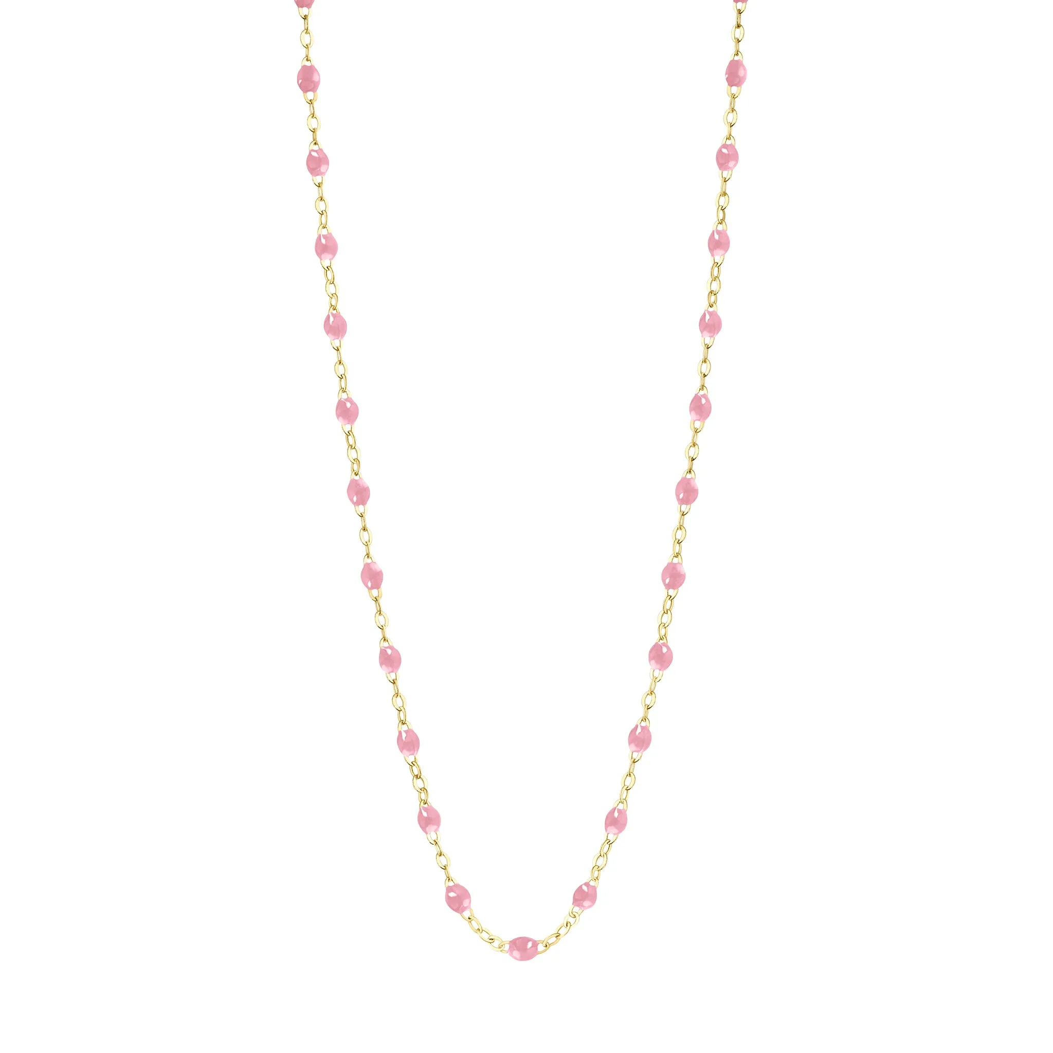 Classic Gigi Fuchsia necklace, Yellow Gold, 17.7"