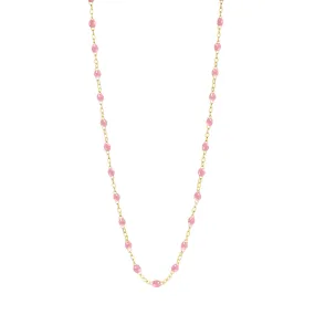 Classic Gigi Fuchsia necklace, Yellow Gold, 17.7"