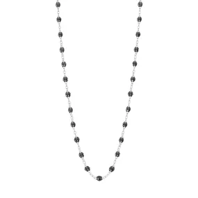 Classic Gigi Quartz Necklace, White Gold, 19.7"