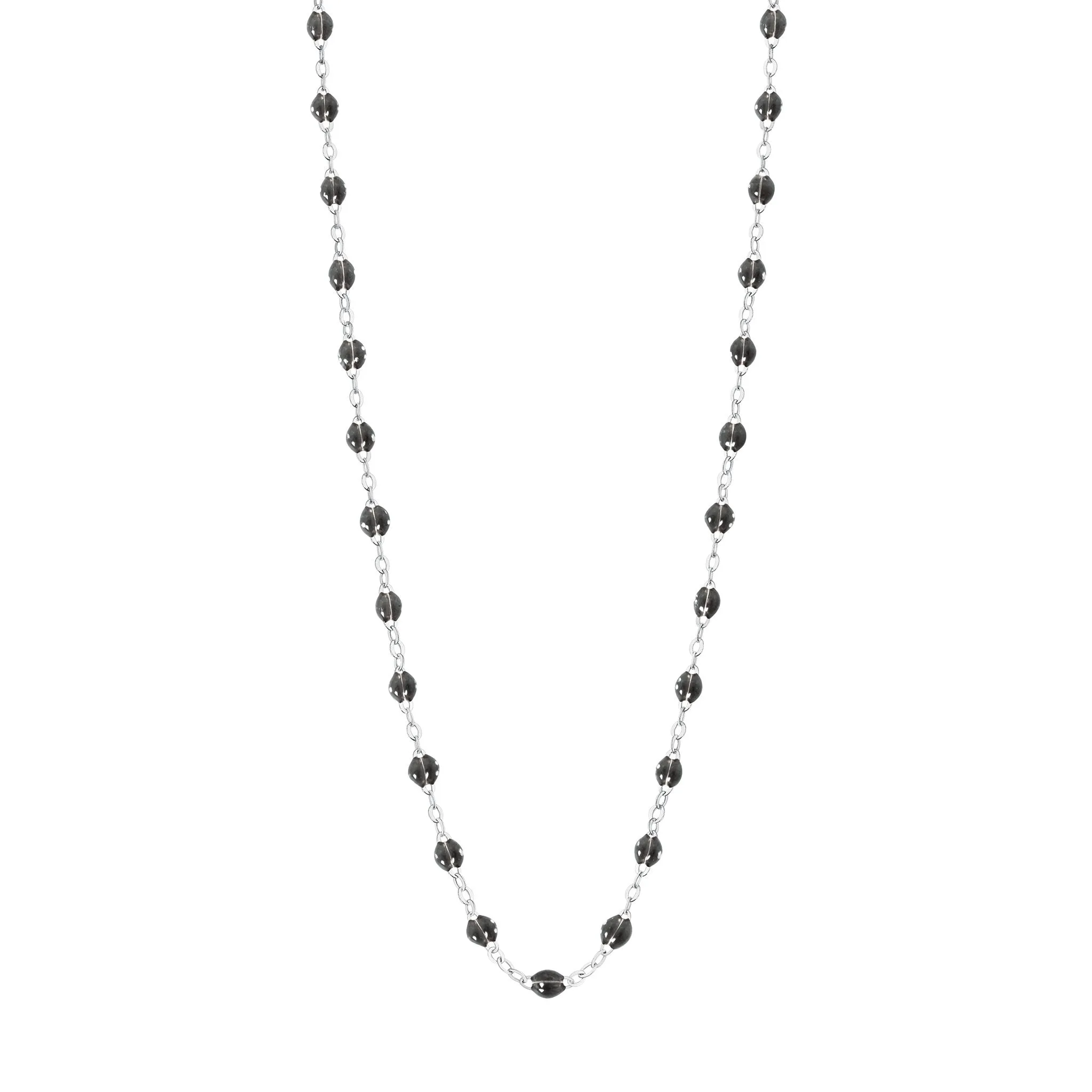 Classic Gigi Quartz Necklace, White Gold, 19.7"