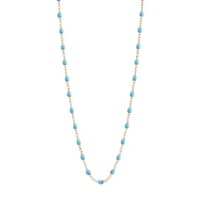 Classic Gigi Turquoise necklace, Rose Gold, 19.7"