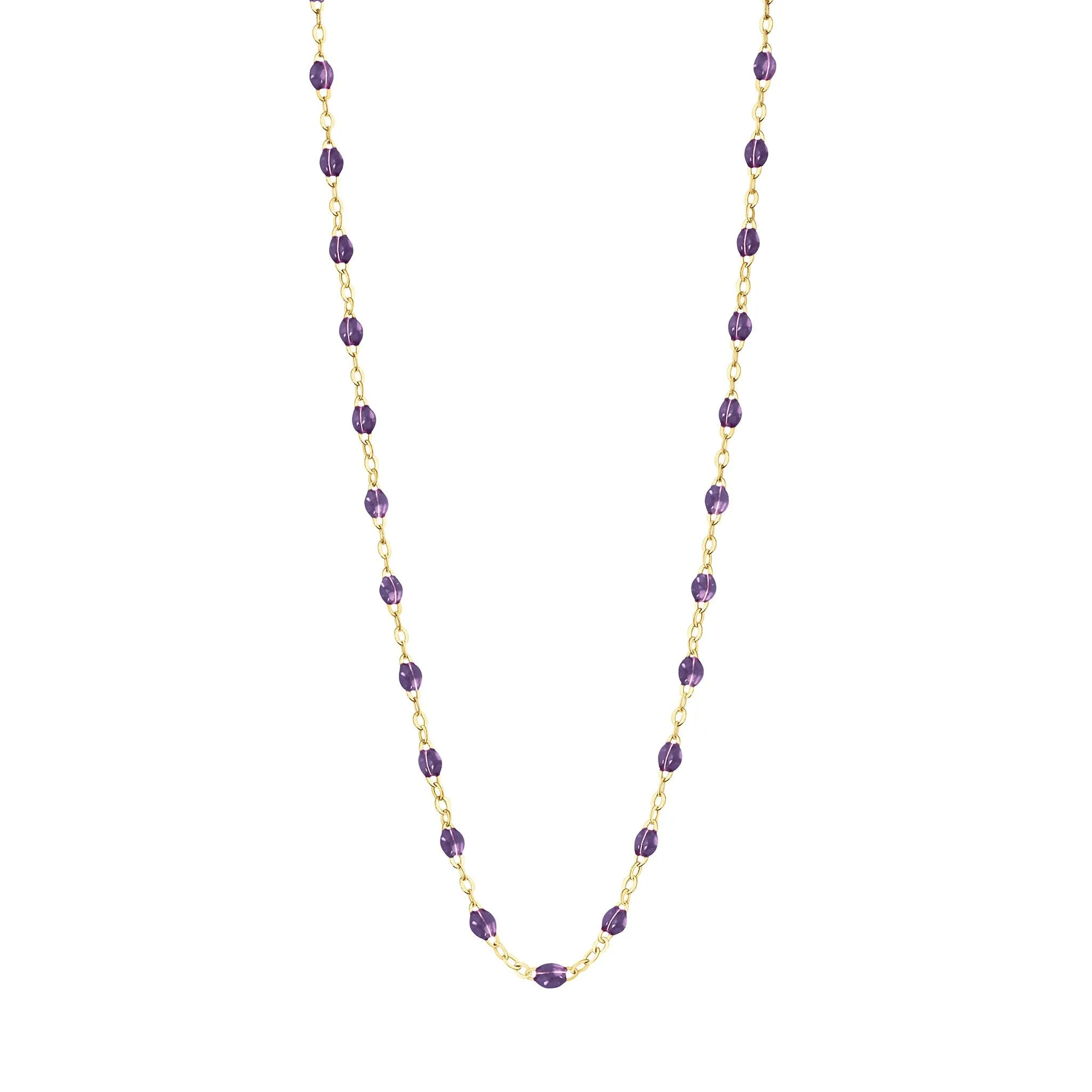 Classic Gigi Violet necklace, Yellow Gold, 17.7"