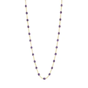 Classic Gigi Violet necklace, Yellow Gold, 17.7"