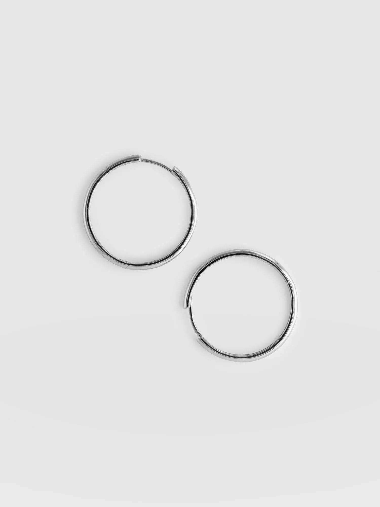 Classic Hoop Earrings - Silver