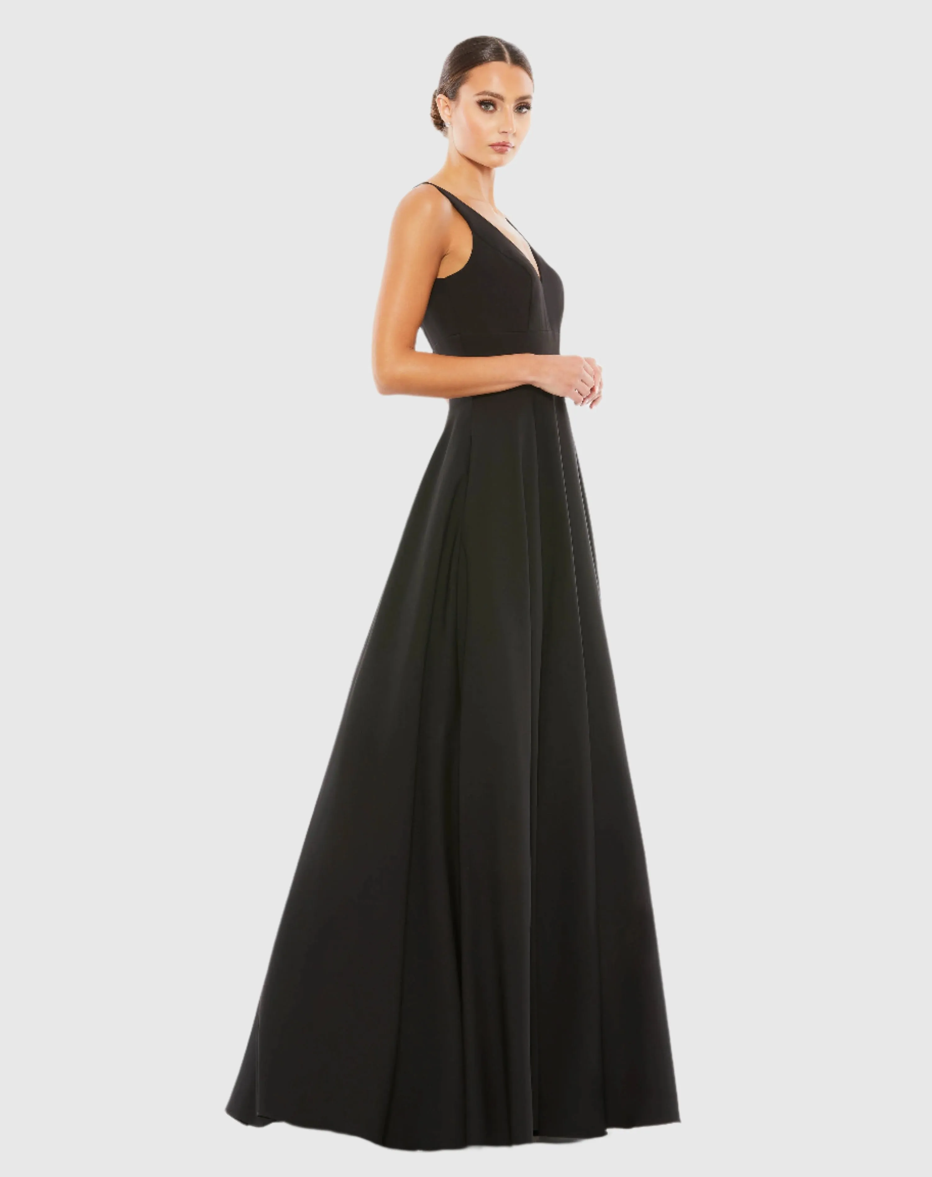 Classic Sleeveless A-Line Gown with Pockets