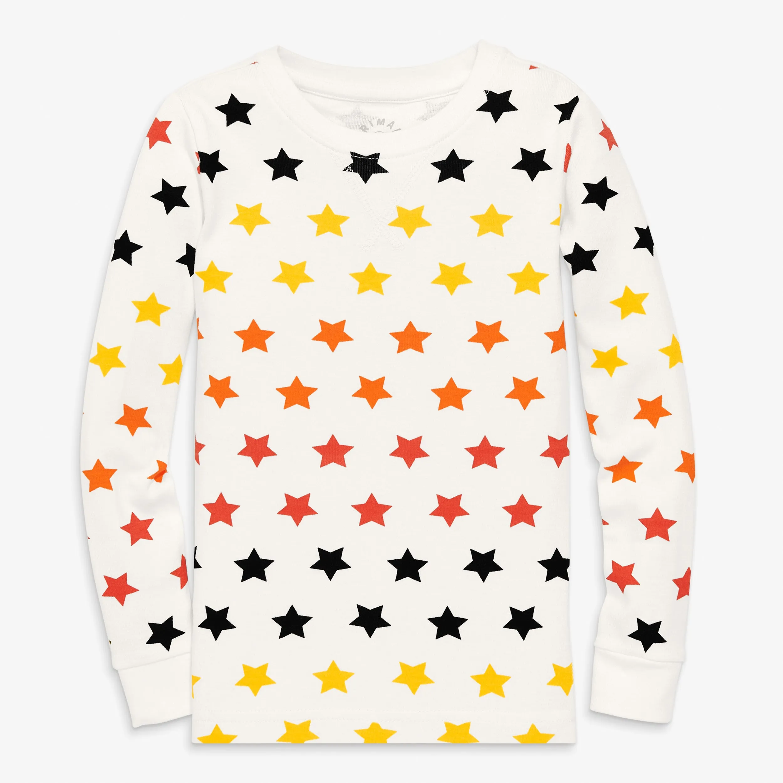 Clearance kids organic long sleeve pj top in candy stars