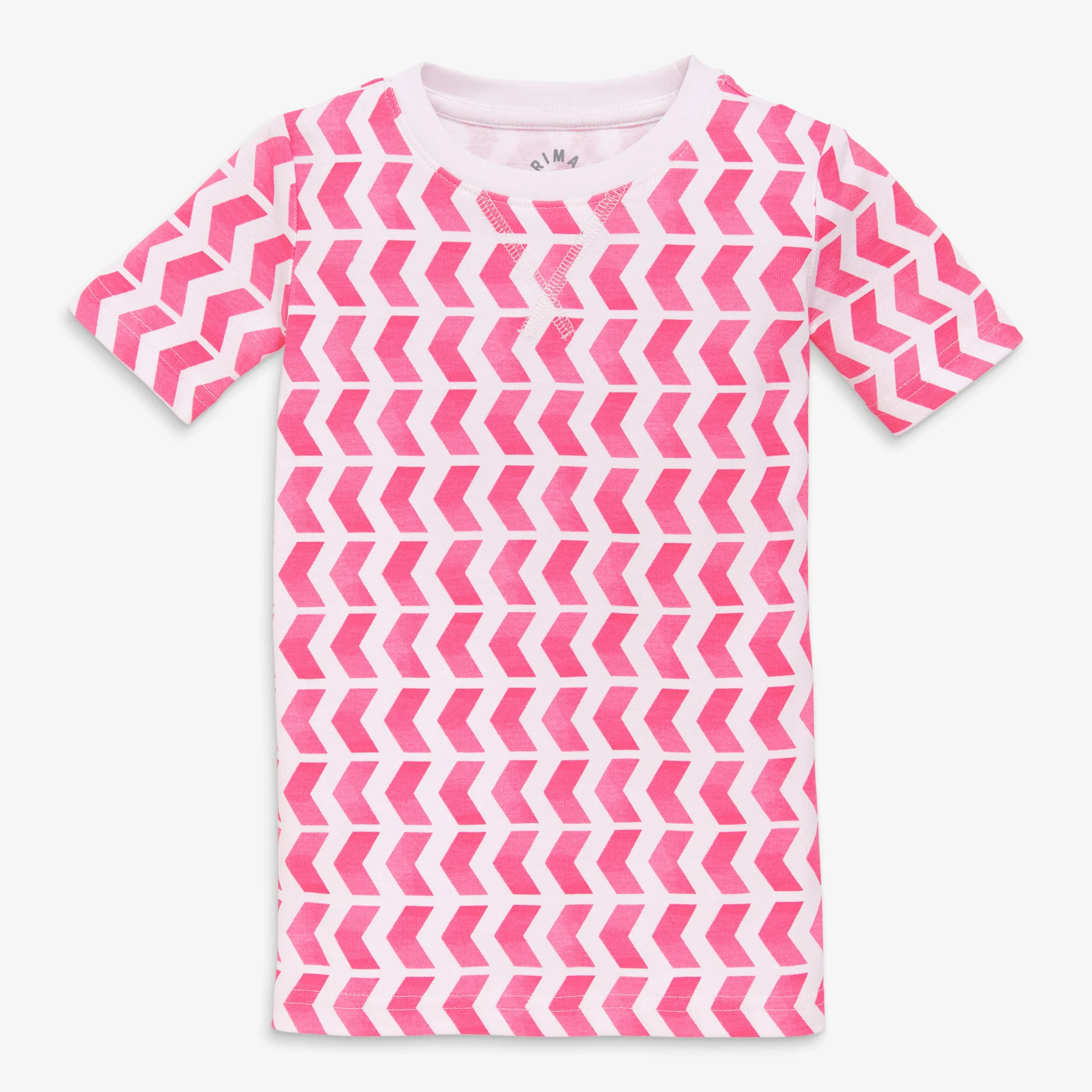 Clearance kids organic short sleeve pj top in tile