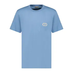 DIOR  'CD ICON' LOGO T-SHIRT BLUE