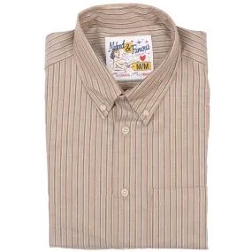 Easy Shirt  - Soft Finish Classic Stripe - Taupe