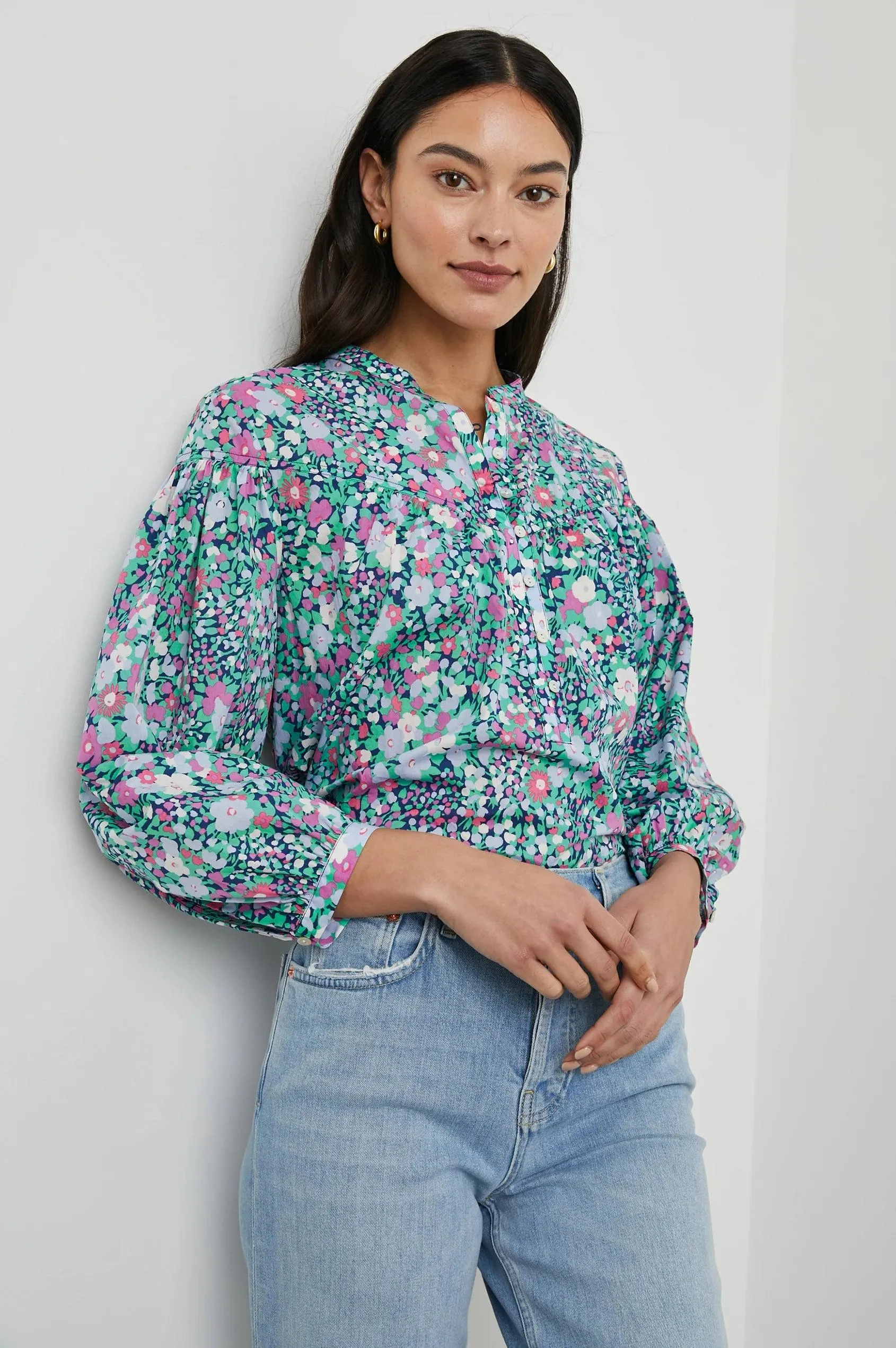 Ellison Top Navy Leilani Floral