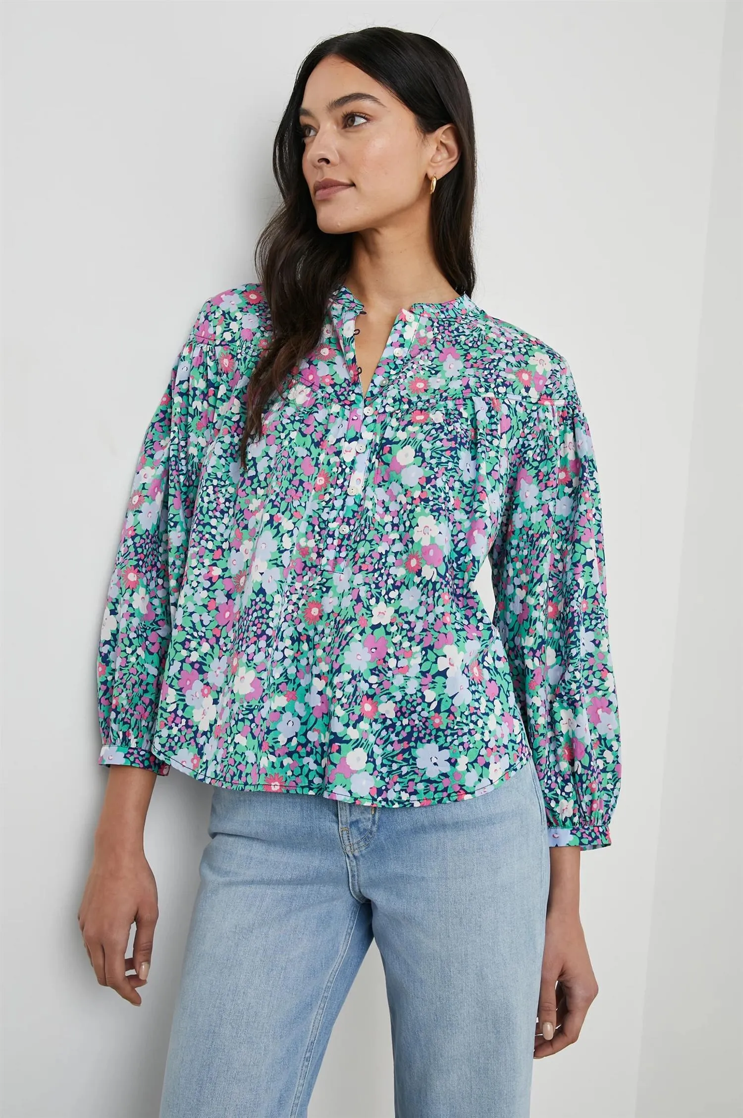 Ellison Top Navy Leilani Floral