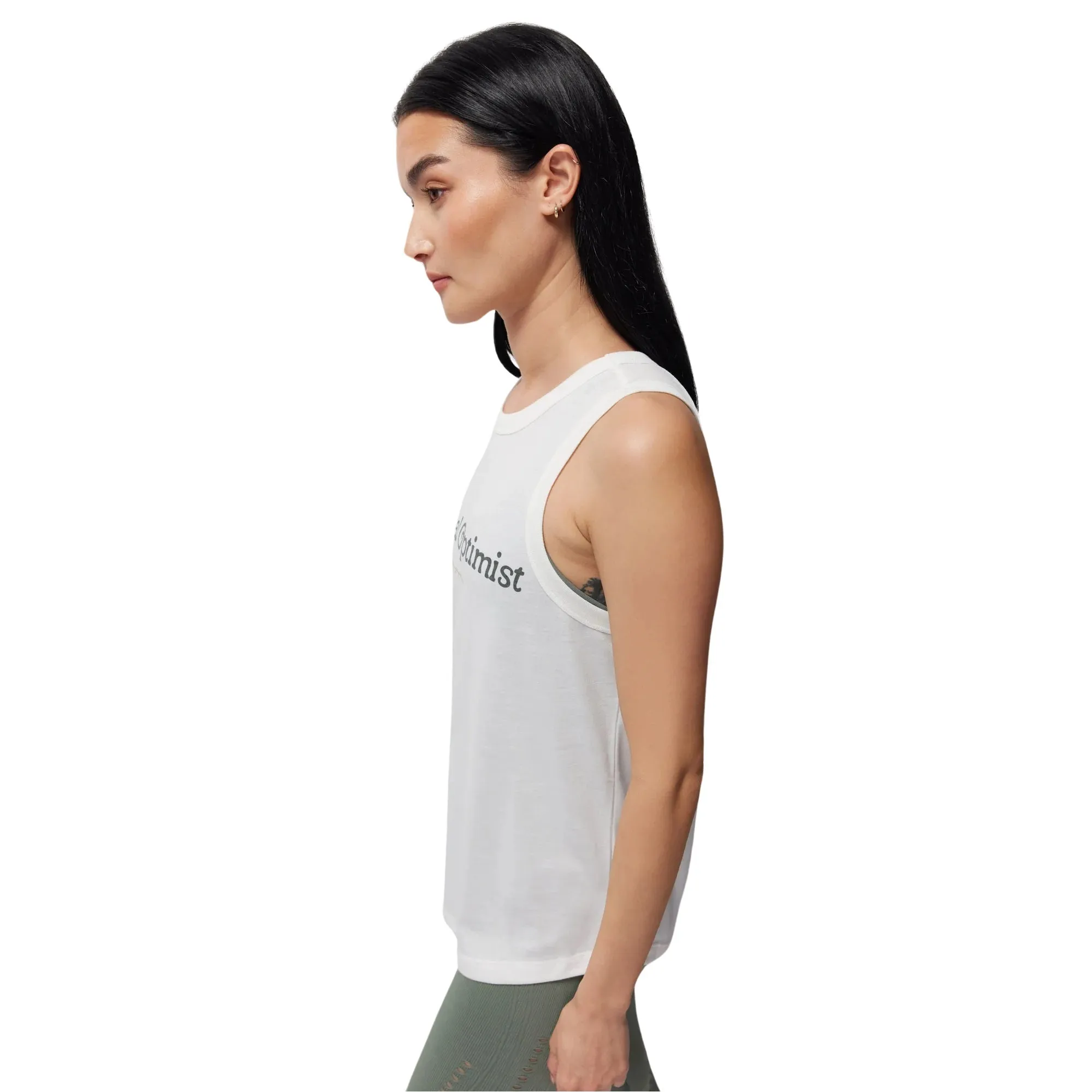 ETERNAL OPTIMIST DOUBLE TWIST TANK -  WHITE