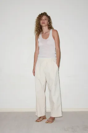 Flag Tie Pant - Off White