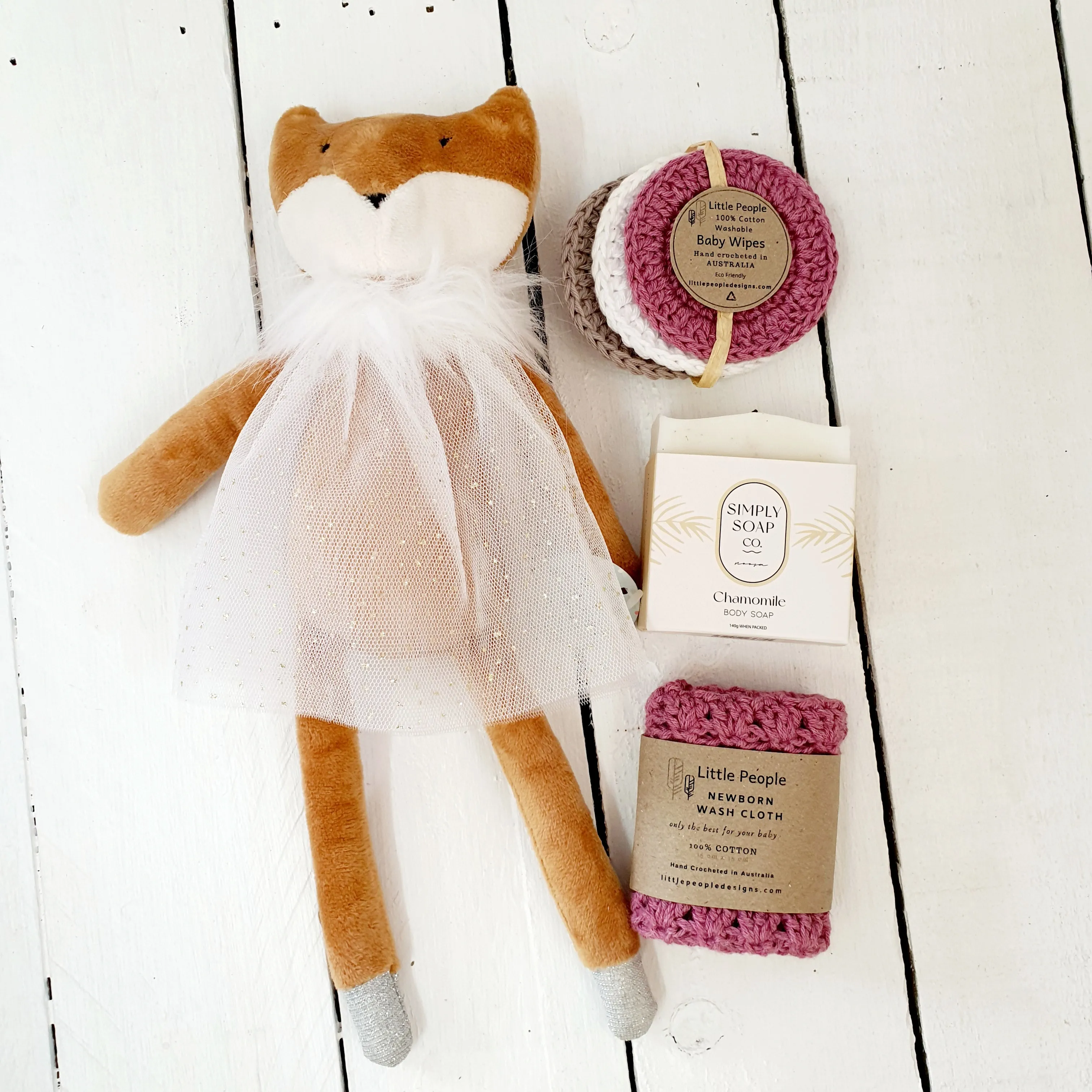 Fox in a Box - Newborn Baby Gift Box - Pink