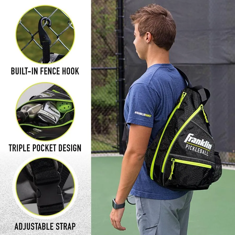 Franklin Pickleball Sling Bags [Black/Yellow]