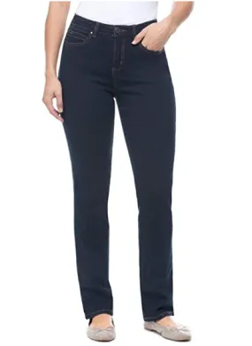 French Dressing Jeans Petite Olivia Straight Leg in Midnight