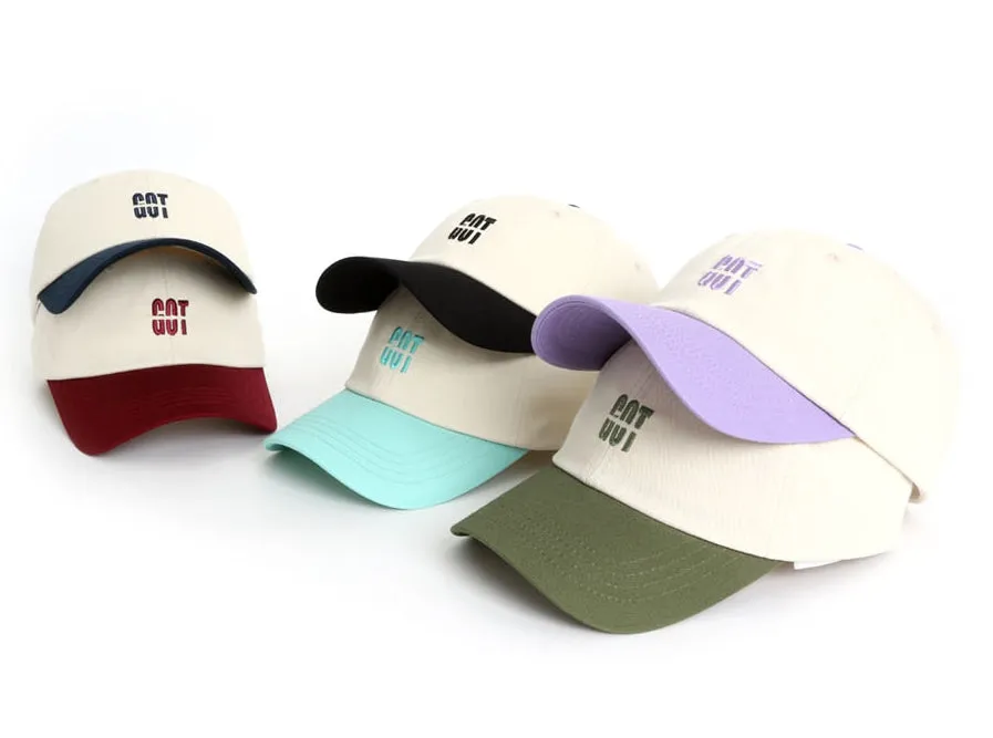 GOT Embroidery Contrast Baseball Caps Color-blocked Hats Unique Novelty Unisex Mens Womens Adjustable Korean Kpop Style Street Fashion Accessories Buckle 100% Cotton Seoul