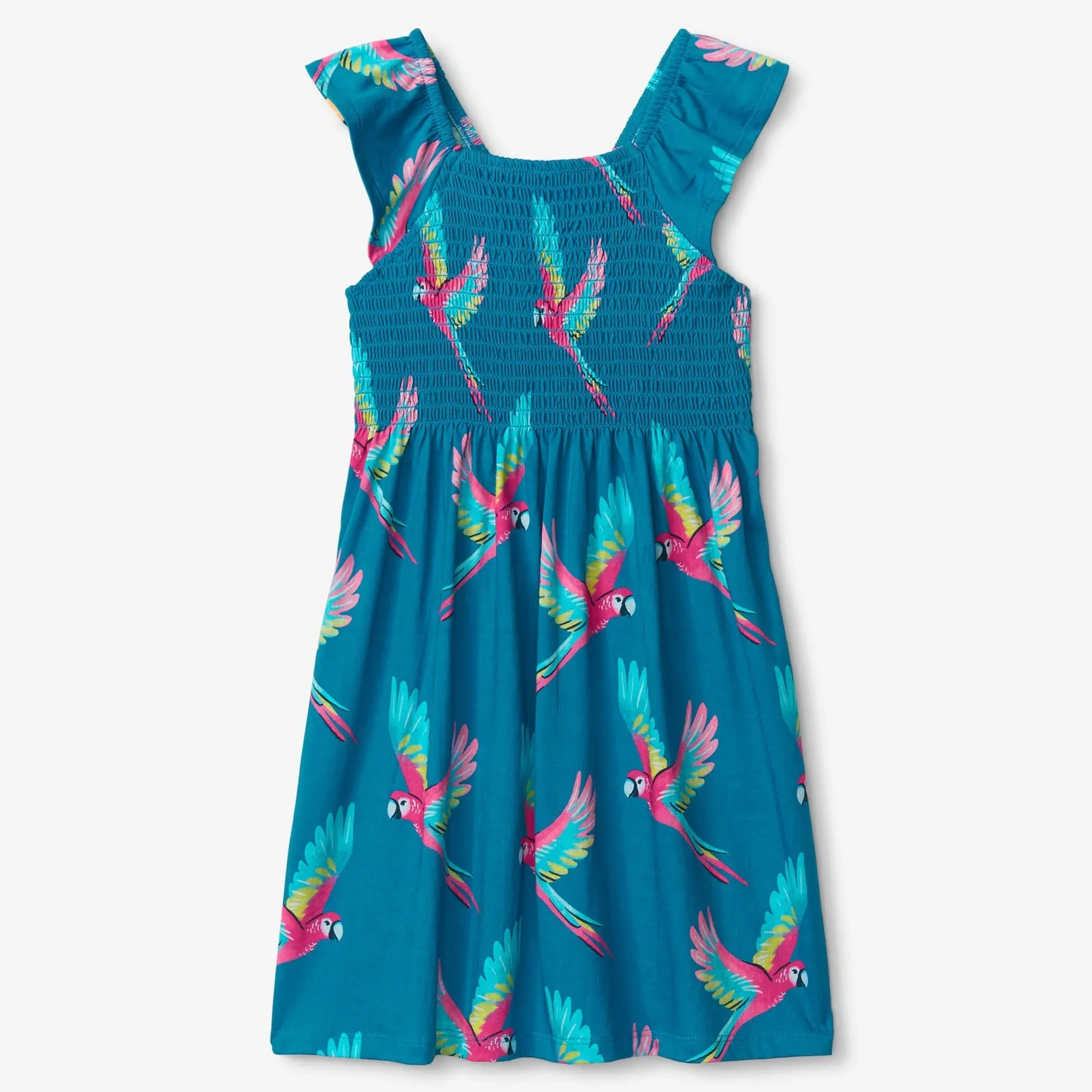 Hatley Tropical Parrots Smocked Dress